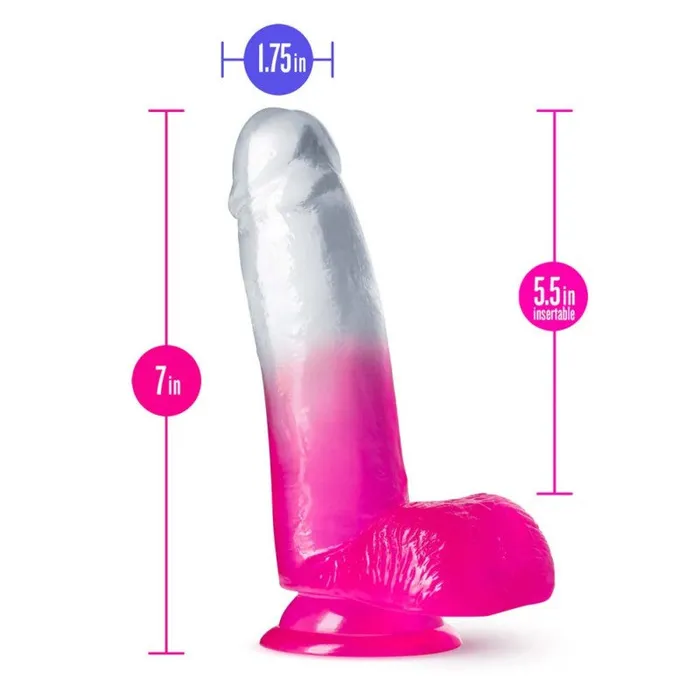 Blush B Yours Sugar Magnolia Fuchsia 675 in Dildo with Suction Cup Blush Female Sex Toys