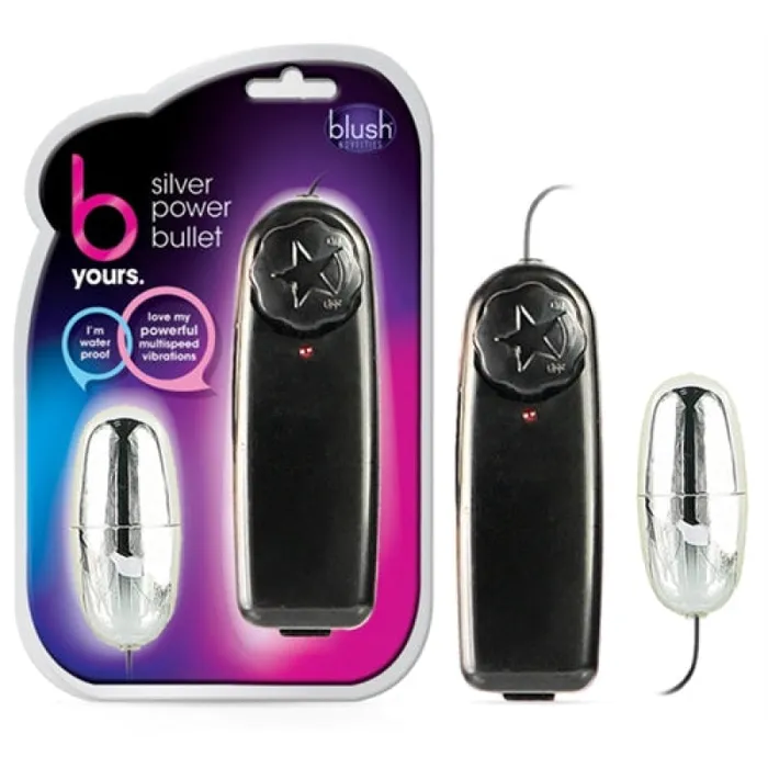 Blush Novelties B Yours Silver Power Bullet Black Anal Blush Novelties B Yours Silver Power Bullet Black Anal