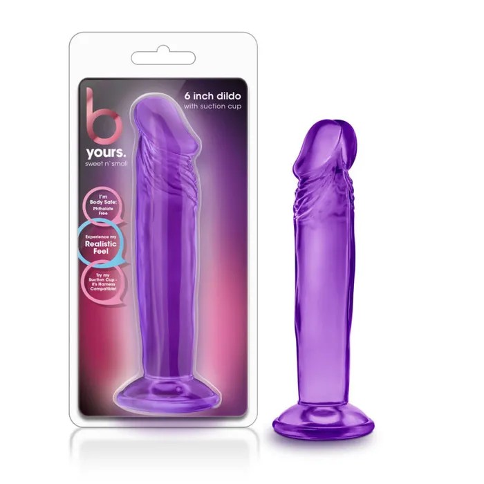 Blush Novelties B Yours Sweet n Small 6 Inch Dildo With Suction Cup Purple Dildos Blush Novelties B Yours Sweet n Small 6 Inch Dildo With Suction Cup Purple Dildos