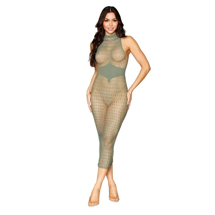 Bodystockings Playsuits Bodystocking Gown One Size Sage Dreamgirl Bodystockings Playsuits Bodystocking Gown One Size Sage Dreamgirl