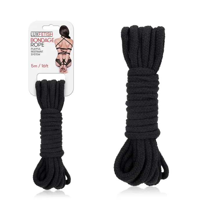 Bondage Rope 5m 16ft Black Lux Fetish Anal