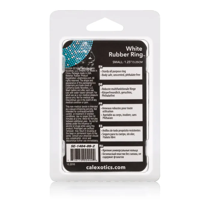 CalExotics Male Sex Toys Rubber Ring Small White CalExotics Male Sex Toys Rubber Ring Small White