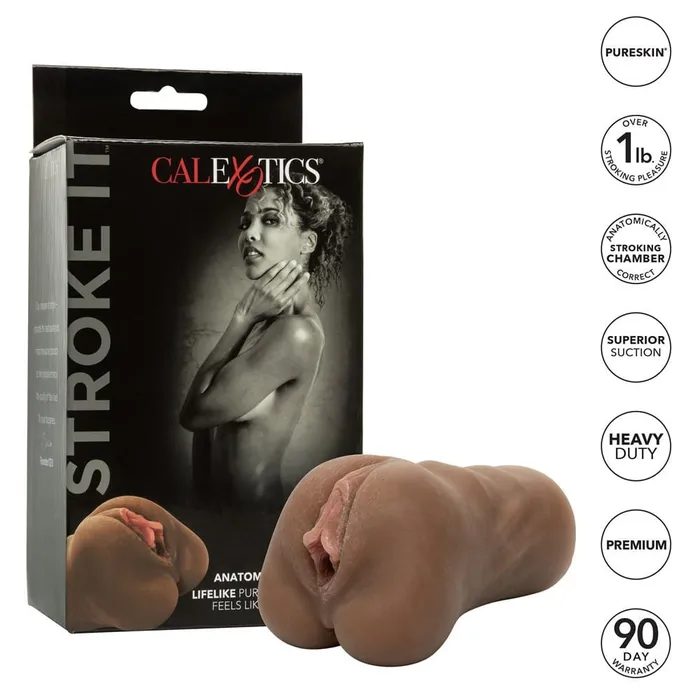CalExotics Male Sex Toys Stroke It Pussy Brown CalExotics Male Sex Toys Stroke It Pussy Brown