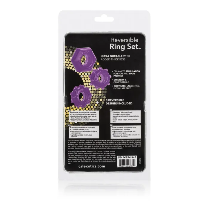 CalExotics Reversible Ring Set Purple Anal CalExotics Reversible Ring Set Purple Anal