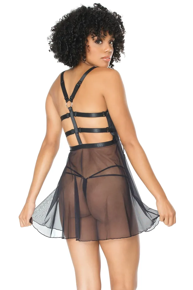 Coquette International Inc Dildos Hard to Hold On To Strappy Back Babydoll