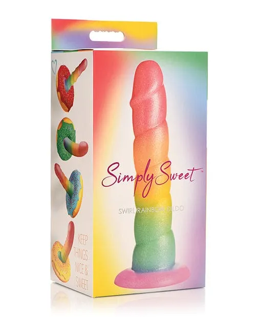 Curve Novelties Dildos Curve Toys Simply Sweet 65 Inch Rainbow Dildo