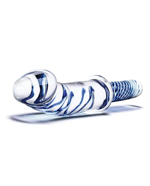 Dildos Glas Glas 11 Realistic Double Ended Glass Dildo Whandle Blue Dildos Glas Glas 11 Realistic Double Ended Glass Dildo Whandle Blue