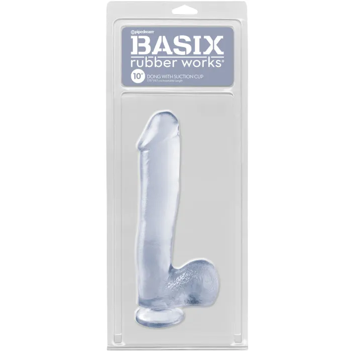 Dildos Pipedream Basix Rubber Works 10 Inch Dong With Suction Cup Clear Dildos Pipedream Basix Rubber Works 10 Inch Dong With Suction Cup Clear