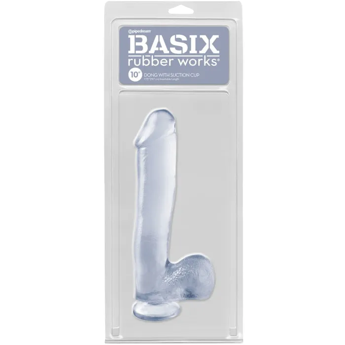 Dildos Pipedream Basix Rubber Works 10 Inch Dong With Suction Cup Clear Dildos Pipedream Basix Rubber Works 10 Inch Dong With Suction Cup Clear