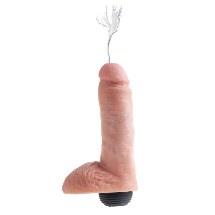 Dildos Pipedream King Cock 8 Inch Squirting Cock With Balls Flesh Dildos Pipedream King Cock 8 Inch Squirting Cock With Balls Flesh