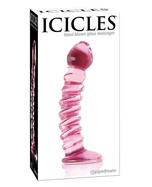 Dildos Pipedream Products Icicles No 28 Hand Blown Glass with Ridges