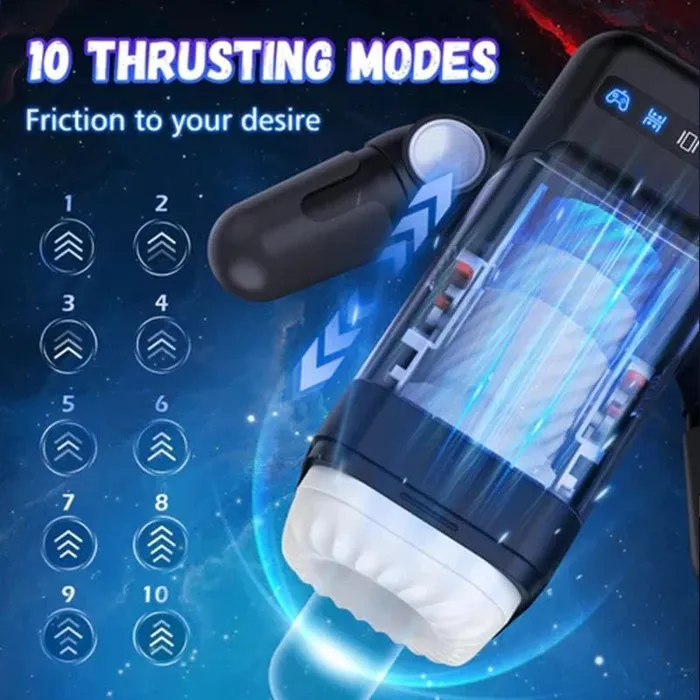 EASY LIVE Male Sex Toys Easylive 6 Automatic Thrusting Vibrating Heating Blowjob Male Masturbators