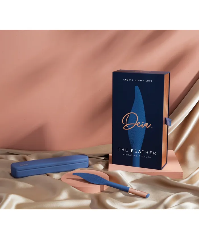 Female Sex Toys Beacon Wellness Brands INC Deia the Feather with Charging Case Navy Female Sex Toys Beacon Wellness Brands INC Deia the Feather with Charging Case Navy