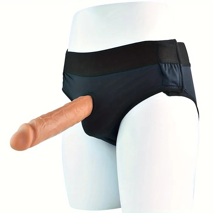 Female Sex Toys FAAK S105T Silicone Penis Sleeve With Pants Realistic Sheath Hollow Dildo