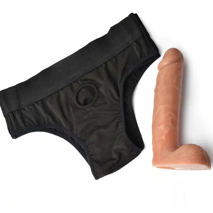 Female Sex Toys FAAK S105T Silicone Penis Sleeve With Pants Realistic Sheath Hollow Dildo