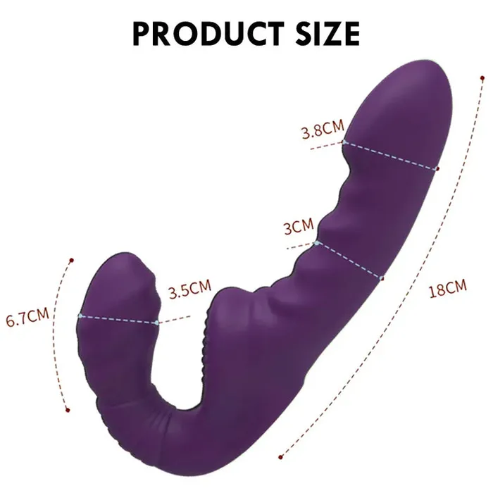 Female Sex Toys honeysx Strapless Strap On Remote Control Double End Dildo Vibrator