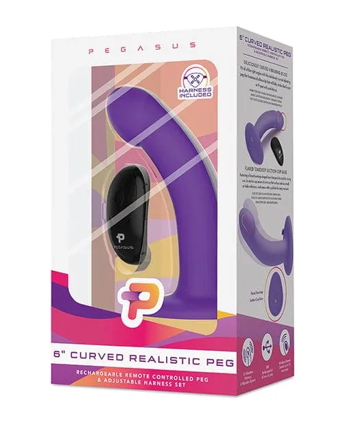 Female Sex Toys Pegasus Pegasus 6 Rechargeable Curved Peg with Adjustable Harness Remote Set Purple Female Sex Toys Pegasus Pegasus 6 Rechargeable Curved Peg with Adjustable Harness Remote Set Purple