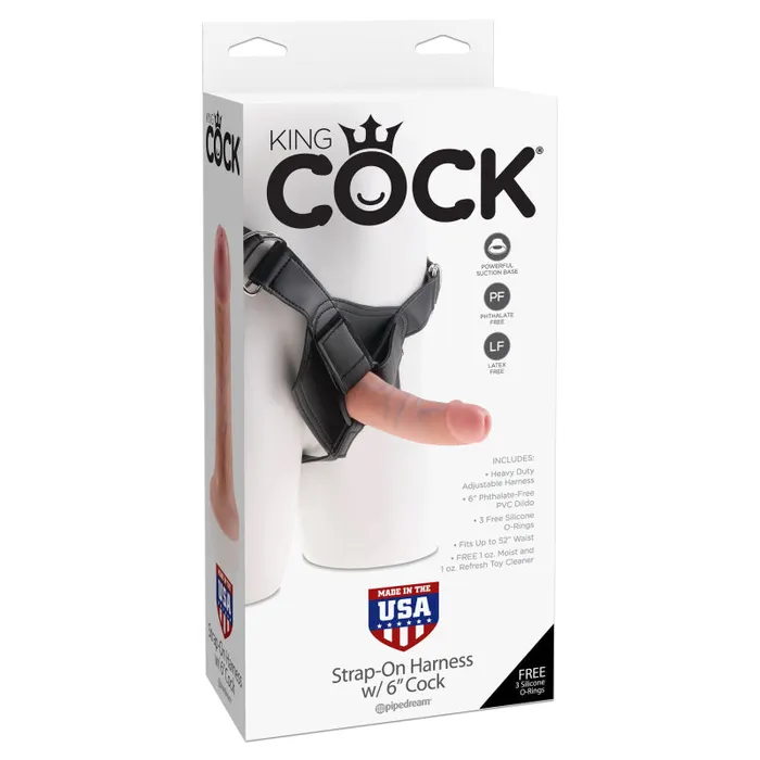 Female Sex Toys Pipedream King Cock Strap on Harness With 6 Inch Cock Light Female Sex Toys Pipedream King Cock Strap on Harness With 6 Inch Cock Light