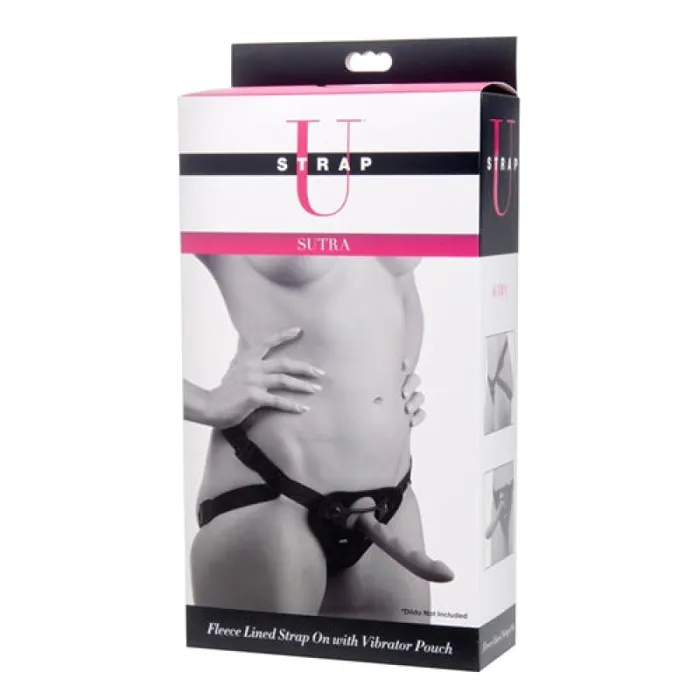 Female Sex Toys XR Brands Strap U Sutra Fleece Lined Strap on With Bullet Pocket Female Sex Toys XR Brands Strap U Sutra Fleece Lined Strap on With Bullet Pocket