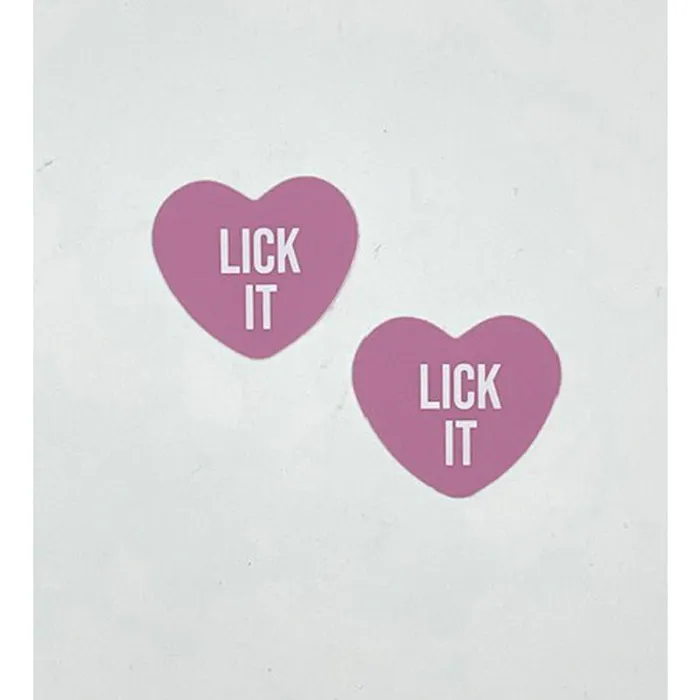 Lick It Light Pink Candy Heart Pasties Neva Nude Dildos