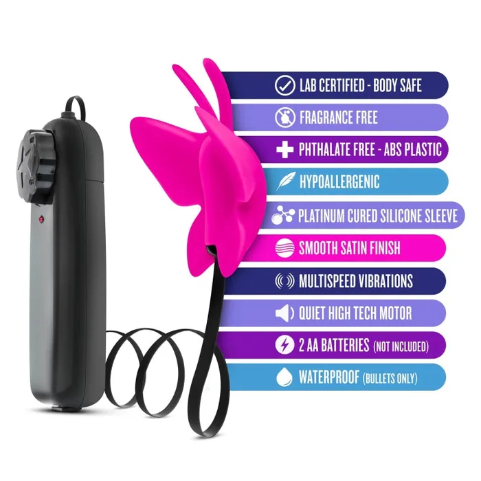 Luxe Butterfly Teaser Fuschia Blush Novelties Female Sex Toys