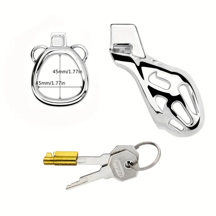 Male Sex Toys FRRK183 Male Stainless Chastity Lock Cage Penis Cock Cage Belt Device FRRK