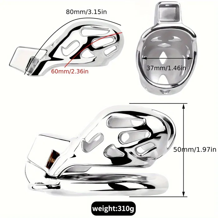 Male Sex Toys FRRK183 Male Stainless Chastity Lock Cage Penis Cock Cage Belt Device FRRK