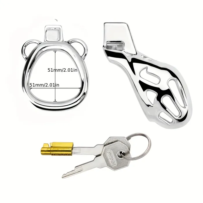 Male Sex Toys FRRK183 Male Stainless Chastity Lock Cage Penis Cock Cage Belt Device FRRK
