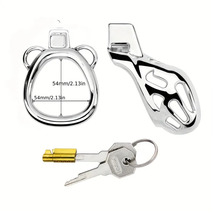 Male Sex Toys FRRK183 Male Stainless Chastity Lock Cage Penis Cock Cage Belt Device FRRK