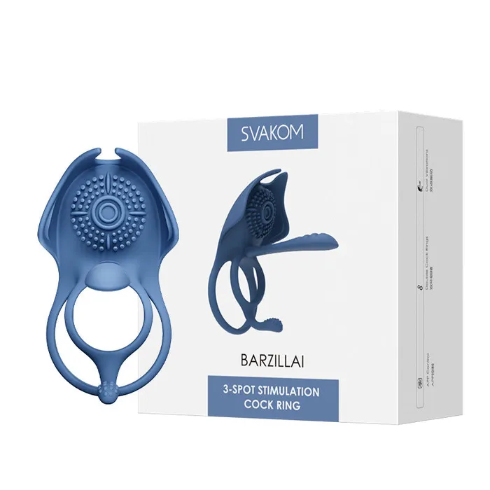Male Sex Toys SVAKOM SVAKOM BARZILLAI 3Spot stimulation cock ring with APP
