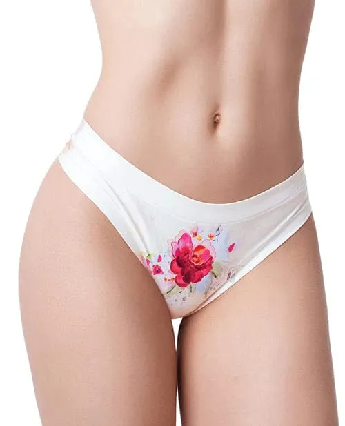 Memme USA Memme Flower Power Rose Printed Thong Vibrators