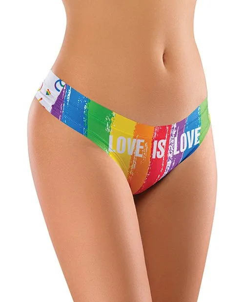 Mememe Pride Love Is Printed Thong Memme USA Vibrators