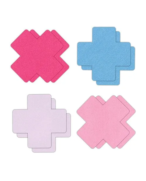 NS Novelties Vibrators Pretty Pasties Cross Ii Assorted 4 Pair