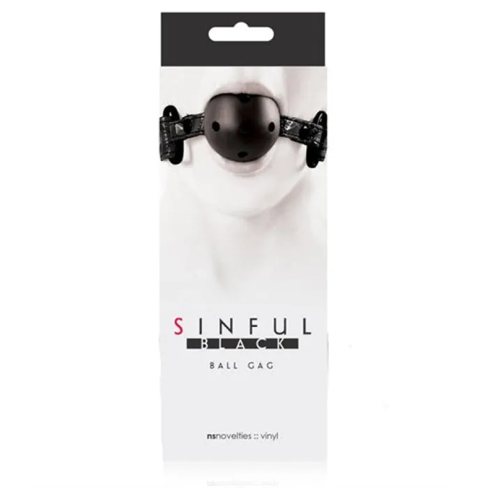 nsnovelties Anal Sinful Ball Gag Black