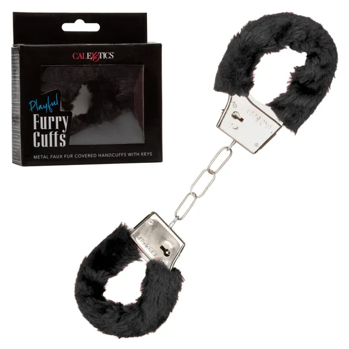 Playful Furry Cuffs Black Calexotics Anal Playful Furry Cuffs Black Calexotics Anal
