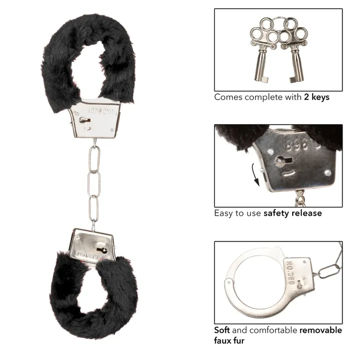 Playful Furry Cuffs Black Calexotics Anal Playful Furry Cuffs Black Calexotics Anal