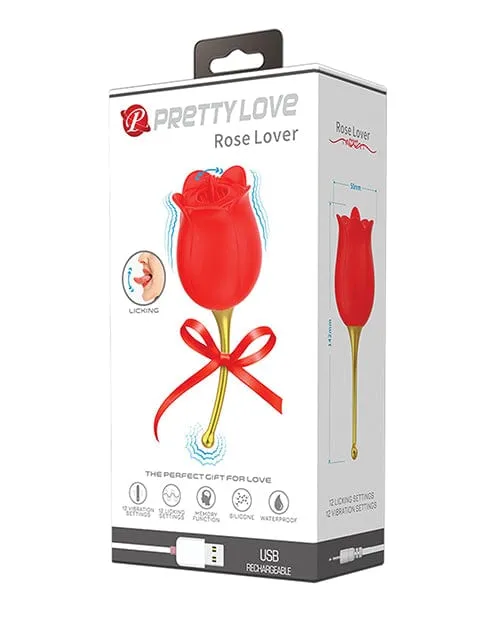 Pretty Love Licking Rose Lover Dual Ended Rose Pretty Love Vibrators