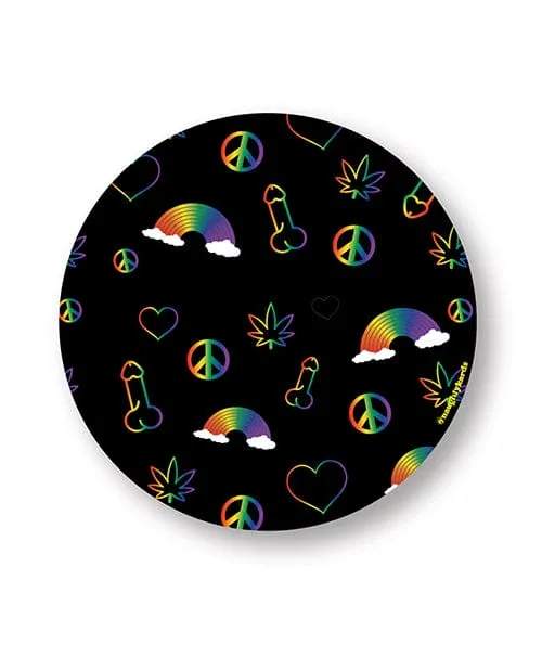 Rainbow Penis Naughty Sticker Pack Of 3 Kush Kards Male Sex Toys
