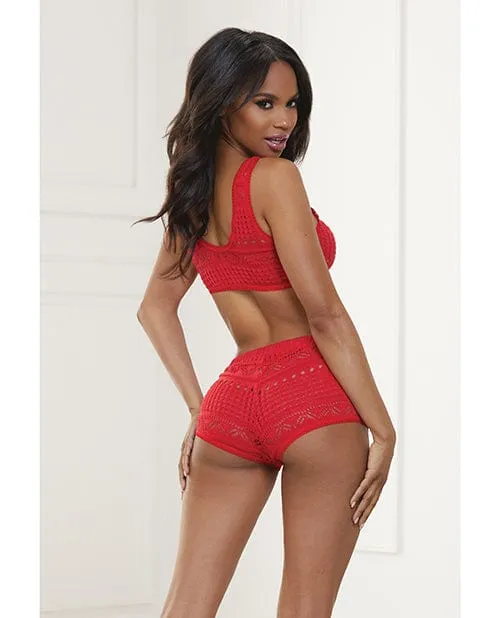 Seven til Midnight Knit Bralette Cheeky Shorts Flame Scarlet Md Vibrators Seven til Midnight Knit Bralette Cheeky Shorts Flame Scarlet Md Vibrators