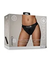 Shots Ouch Vibrating Strap On Panty Harness with open Back Black Shots America Female Sex Toys Shots Ouch Vibrating Strap On Panty Harness with open Back Black Shots America Female Sex Toys