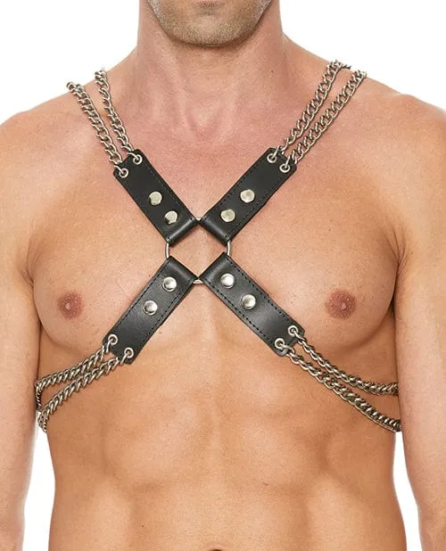 Shots Uomo Chain Chain Harness Black Shots America Vibrators Shots Uomo Chain Chain Harness Black Shots America Vibrators
