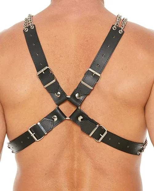 Shots Uomo Chain Chain Harness Black Shots America Vibrators Shots Uomo Chain Chain Harness Black Shots America Vibrators