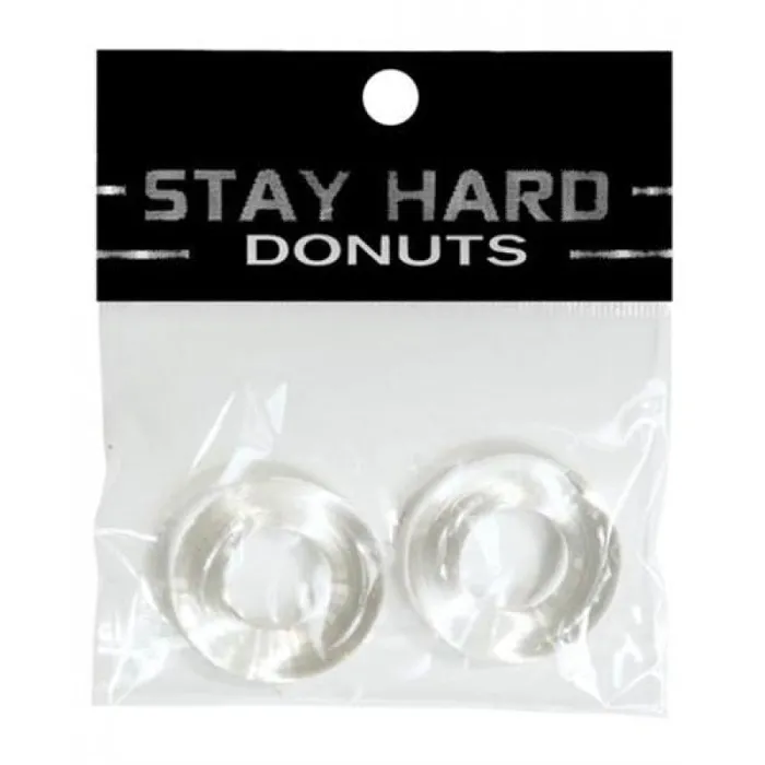 SI Novelties Dildos Stay Hard Donuts 2 Pack Clear