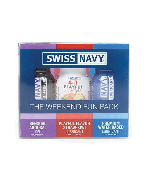 Swiss Navy Weekend Fun Pack Of 3 1 oz Swiss Navy Male Sex Toys