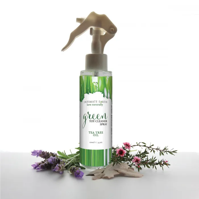 The Pleasure Parlor Vibrators Intimate Earth Green Toy Cleaner Spray 42oz