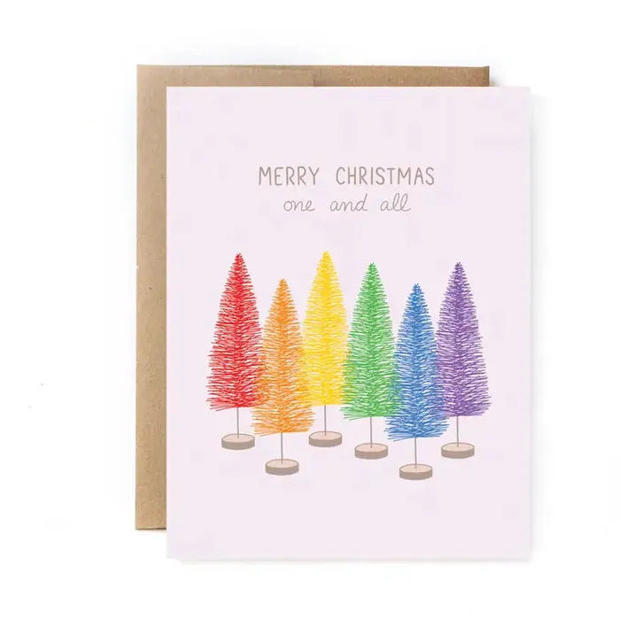 Unblushing Merry Christmas One All Rainbow Greeting Card Vibrators