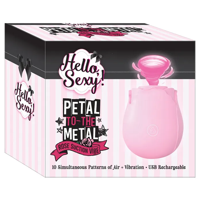 Vibrators Holiday Products Hello Sexy Petal to the Metal Rose Suction Vibe