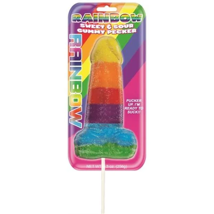 Vibrators Hott Products Rainbow Sweet Sour Gummy Pecker