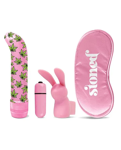 Vibrators Prints Charming Stoner Vibes Budz Bunny Stash Kit Pink
