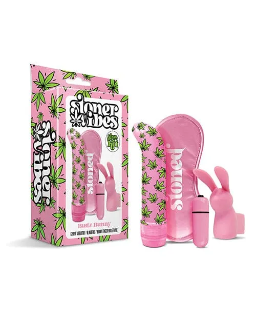 Vibrators Prints Charming Stoner Vibes Budz Bunny Stash Kit Pink